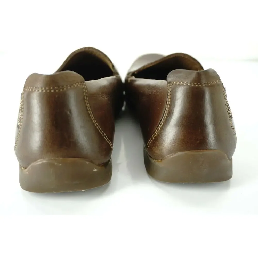 Mephisto Brown Leather Edlef Men's Apron Toe Loafers SZ 8.5 air-jet Comfortable
